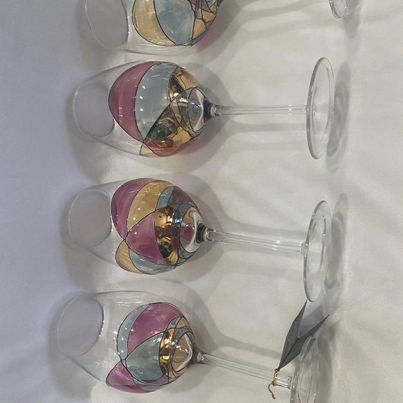 Set of four Antoni Barcelona handcrafted, mouth blown, hand painted glasses - Picture 10 of 13